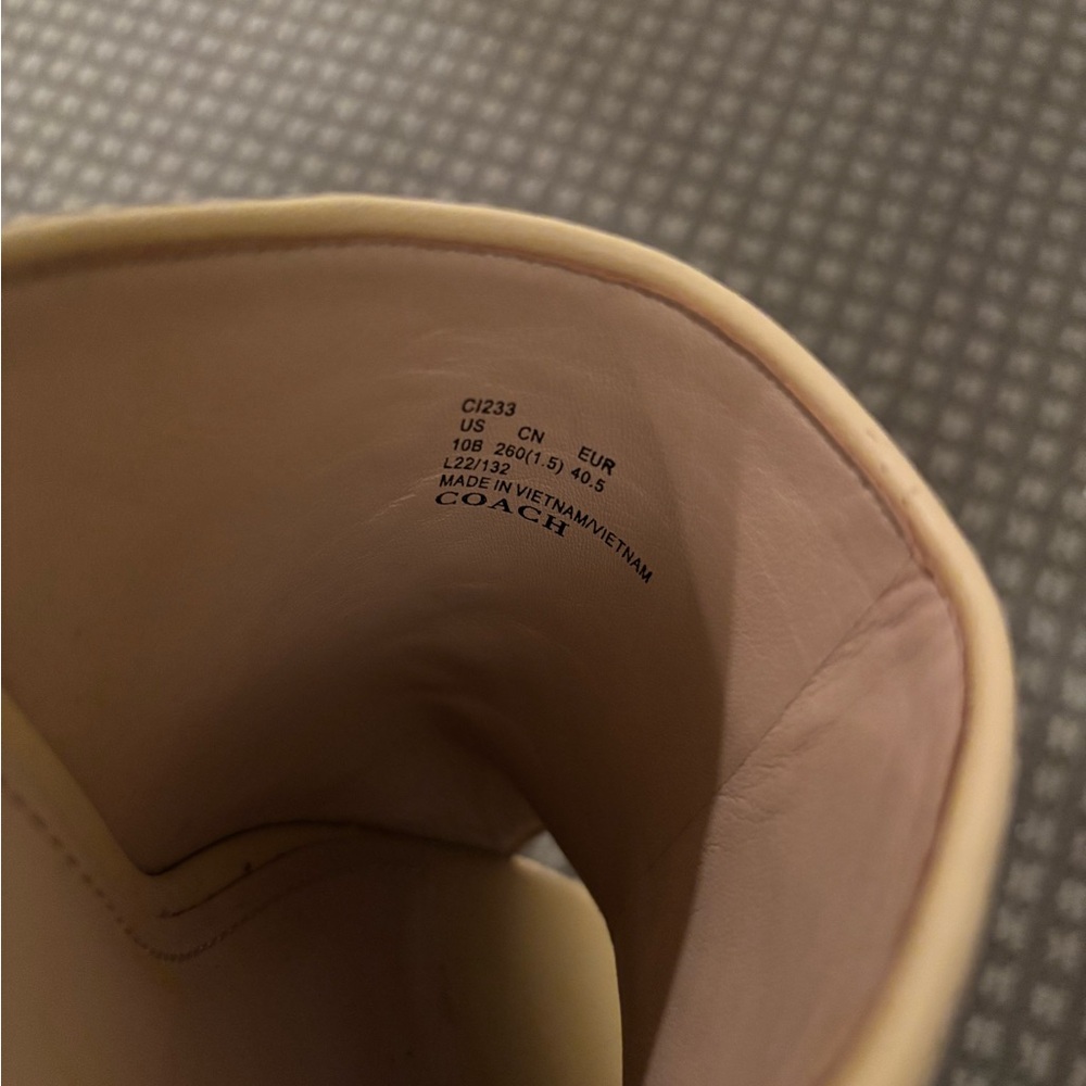Coach Women's Beige Woven Mules - Picture 4 of 5